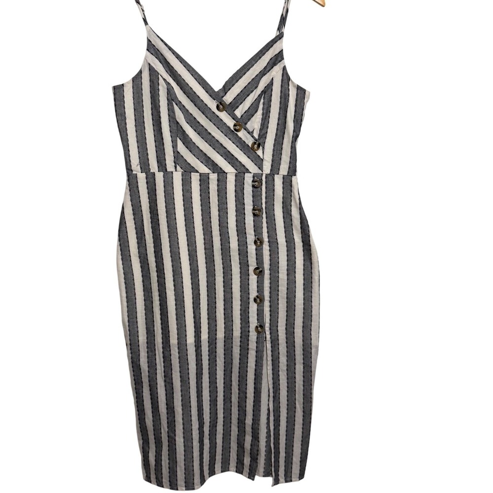 Harper Heritage NWT Dress Small Cotton Striped Sheath Dress Sleeveless Casual